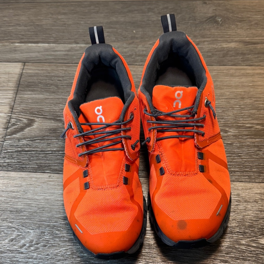 On Cloud Orange Athletic Running Shoes woman’s 10,5 (j117) - Picture 2 of 8